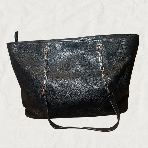 MICHAEL KORS Leather Tote with Chain Handles - Picture 3 of 6